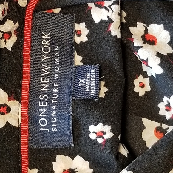 JONES NEW YORK Floral Button Down Blouse - Picture 8 of 8